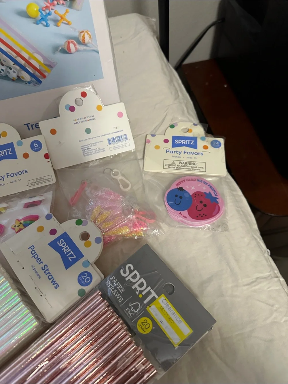 Spritz Pink & Multicolor Pastel Party Supplies Set NWT